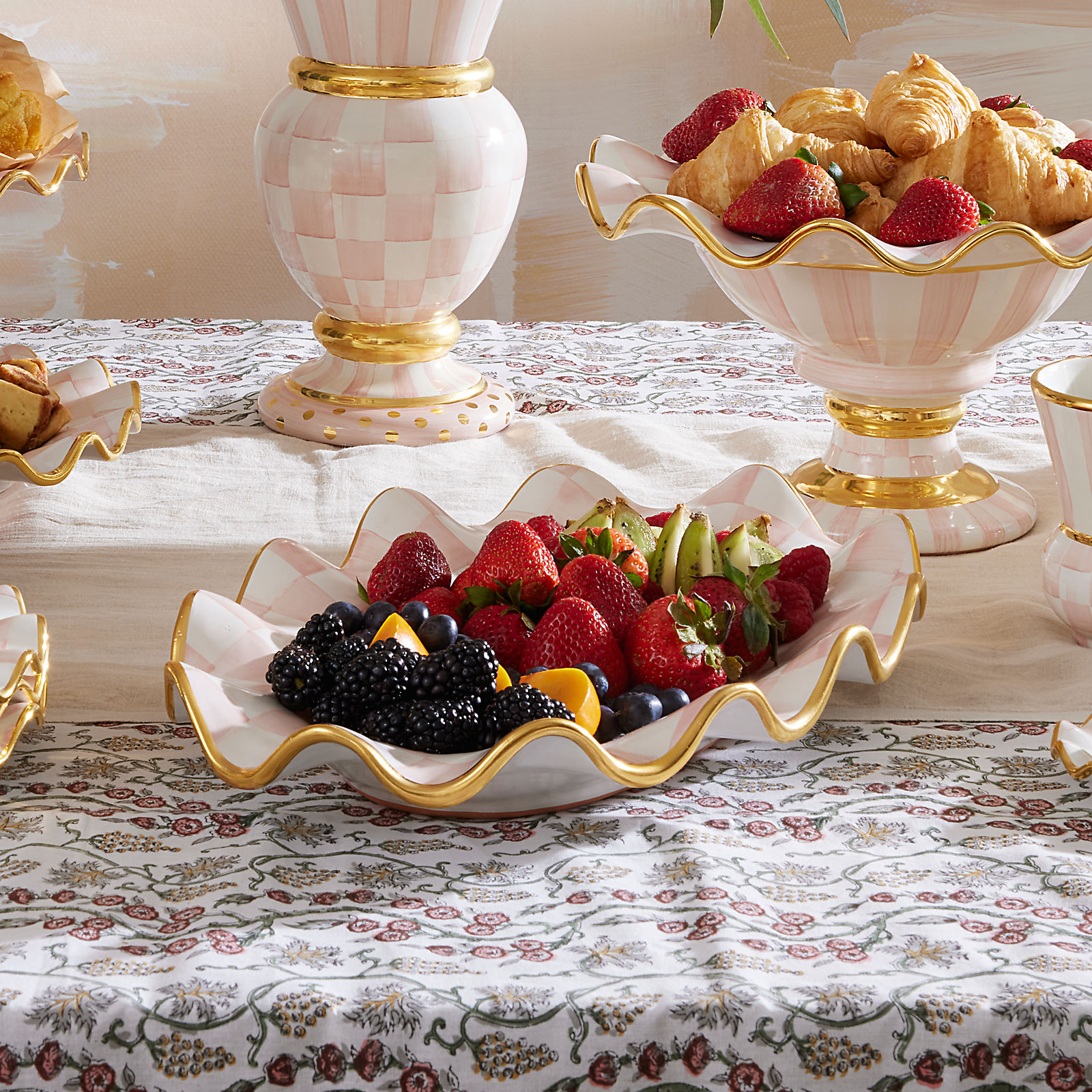 Блюдо овальное 28x41 см Rosy Check 12821-740