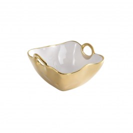 ЧАША ДЛЯ ЗАКУСОК 13 × 13 × 7 Golden Handles CER2609G