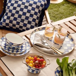 Поднос круглый Royal Check 89269-240