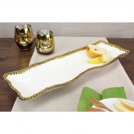 Блюдо сервировочное 48 × 12 × 3 Golden Salerno CER2109WG