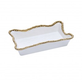 Блюдо-салфетница 25 × 17 × 7 Golden Salerno CER2214WG
