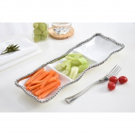 Блюдо для закусок тройное SALERNO CER2426W