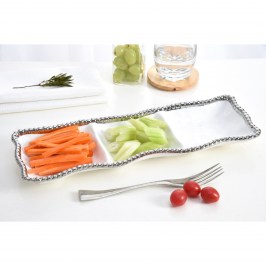 Блюдо для закусок тройное SALERNO CER2426W