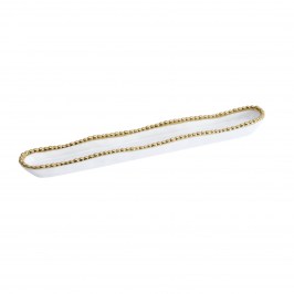 Блюдо для оливок 36 × 4 × 3 Golden Salerno CER2428WG