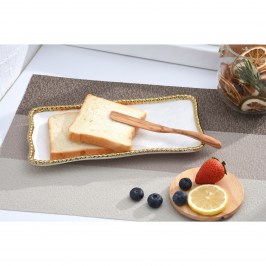 Поднос сервировочный 25 х 13 Golden Salerno CER2431WG