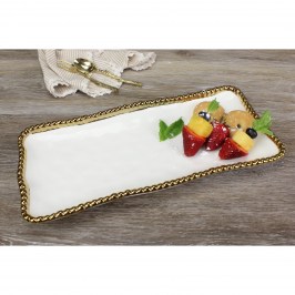 Поднос сервировочный 34 × 16 Golden Salerno CER2432WG