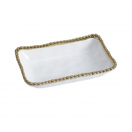 Блюдо прямоугольное 18 х 11 х 3 Golden Salerno CER2620WG