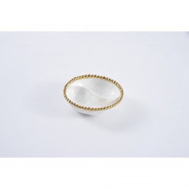 Блюдо двойное 14 × 4 Golden Salerno CER2621WG
