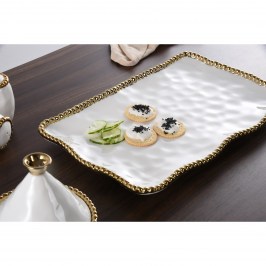 Блюдо прямоугольное 36 × 23 Golden Salerno CER2714WG