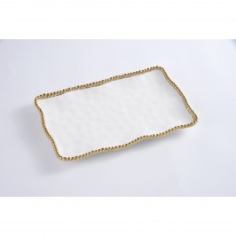 Блюдо прямоугольное 36 × 23 Golden Salerno CER2714WG