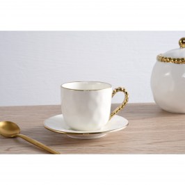 Чашка с блюдцем Golden Salerno CER2715WG