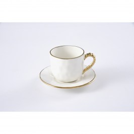 Чашка с блюдцем Golden Salerno CER2715WG