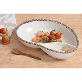 Блюдо двухсекционное 33 × 23 × 5 Salerno CER2569W