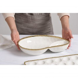 Блюдо двухсекционное Golden Salerno CER2569WG