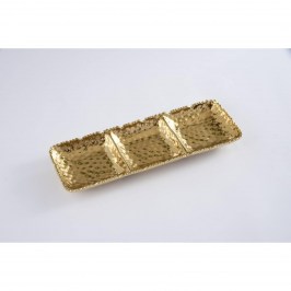 Блюдо для закусок тройное Golden Millennium CER2736G