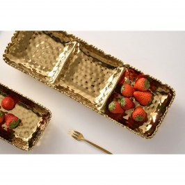 Блюдо для закусок тройное Golden Millennium CER2736G
