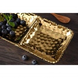 Блюдо для закусок тройное Golden Millennium CER2736G
