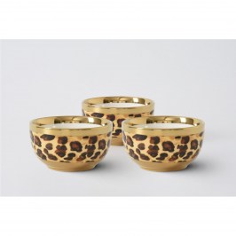 Набор чаш  11 × 11 × 6 в подарочной коробке 3 шт. Animal Print LEO4001G-3
