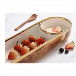 БЛЮДО CHIP & DIP 40 × 13 × 5  Madera MAD4009G