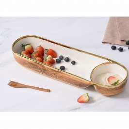 БЛЮДО CHIP & DIP 40 × 13 × 5  Madera MAD4009G