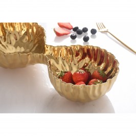 Блюдо двойное 36 × 15 × 8 Mascali D’oro MAS2888G