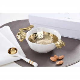 Блюдо с ложкой набор подарочный Gold Pomegranate SET2016