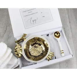 Чаша с ложкой набор подарочный Gold Pomegranate SET2016