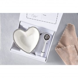Чаша с ложкой набор подарочный Heart SET2019